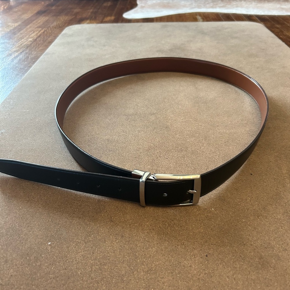 Men's Black and Brown reversible Leather Belt